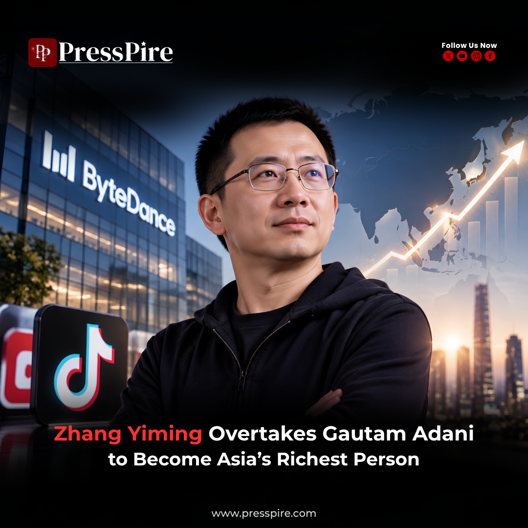 Zhang Yiming Overtakes Gautam Adani